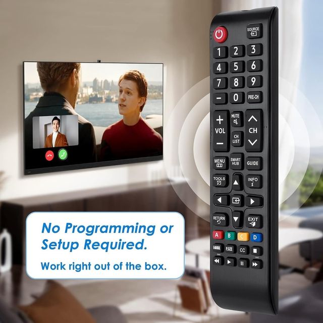 Ailkin Universal Remote for Samsung TVs| Easy Setup| Multi-Device Control| Black