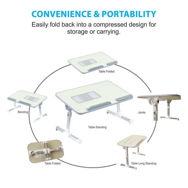 Portronics My Buddy Plus Portable Laptop Stand With Cooling Fan