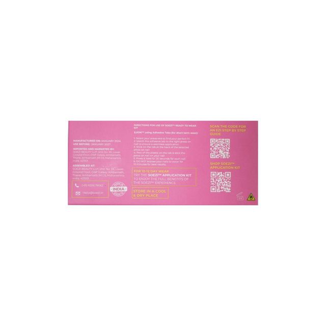 Soezi Press On Nails- Beige Craze- 24 Reusable Nails - Ready To Wear Kit - Medium Oval