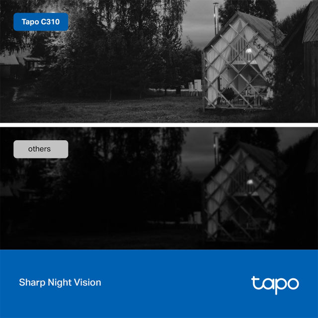 TP-Link Tapo C310 Outdoor Security Wi-Fi Smart Camera, Night Vision, 2-Way Audio