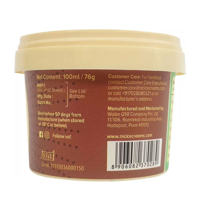 Nic Choco Chips Ice Cream Cup 100 ml Combo