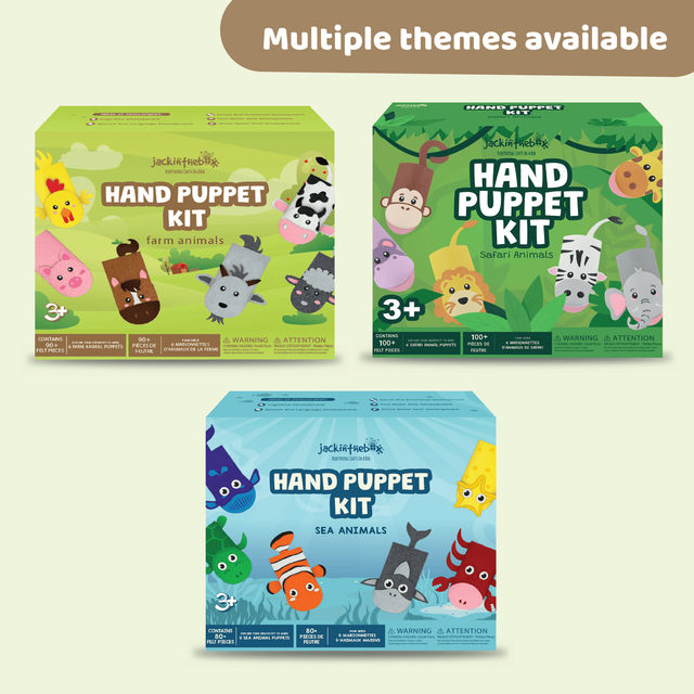 Jackinthebox Farm Hand Puppet Animals Art & Craft Kit
