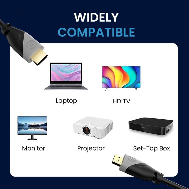 Portronics Konnect Sync 3M Cord Length Hdmi Cable