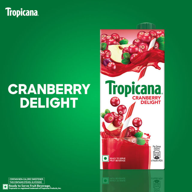 Tropicana Cranberry Delight Juice Tetrapack 1 l Combo