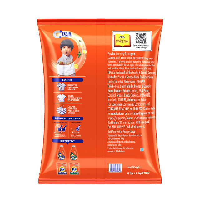 Tide Plus Lemon & Mint Detergent Powder