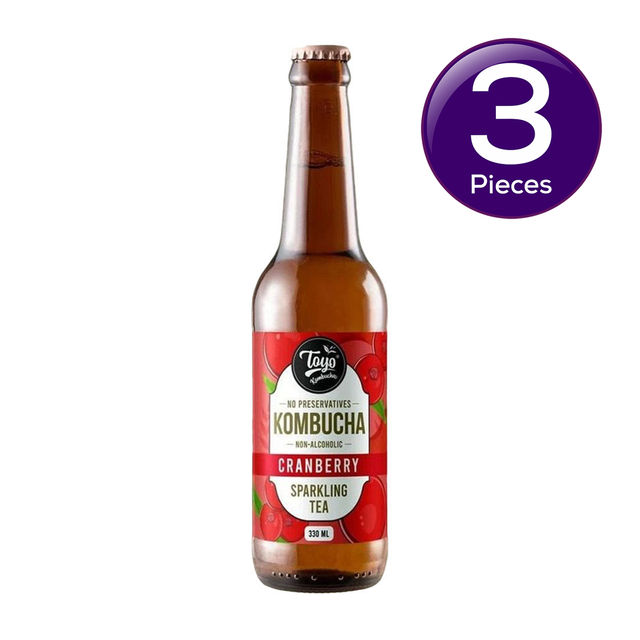 Toyo Kombucha Cranberry Kombucha 330 ml X 3 Combo