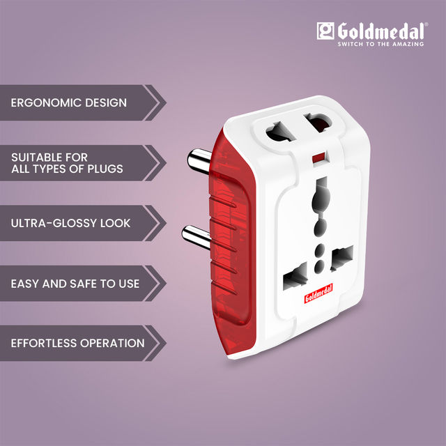 Goldmedal Spice 3 Pin Travel Adaptor