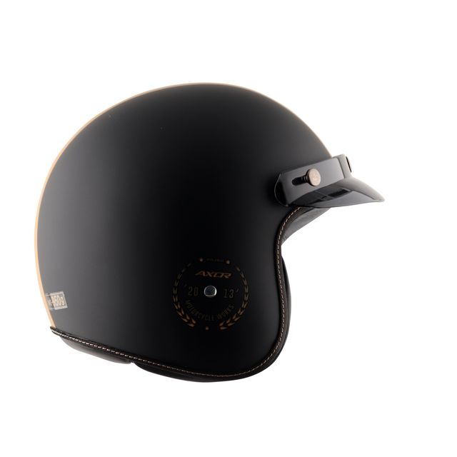 Axor Retro Jet Euro Globe Isi Ece And Dot Certified Open Face Helmet - Dull Black Helmet - XL
