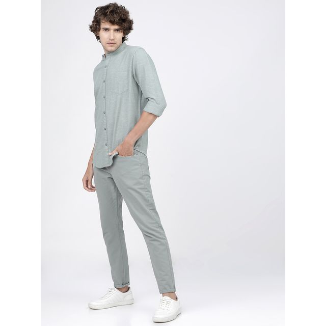 Ketch Men's Tapered Fit Cotton Chinos Trousers | Grey - 32