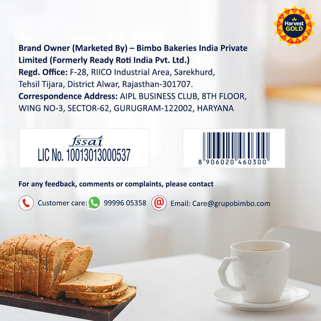 Harvest Gold - Multigrain Bread- 13 Grains & Seeds (Zero Maida) 450 g Combo