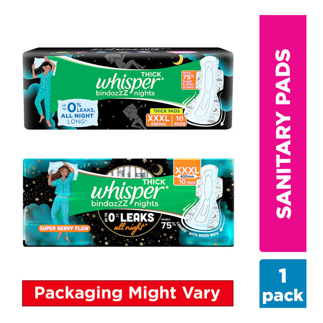 Whisper Bindazzz Nights XXXL Sanitary Pads