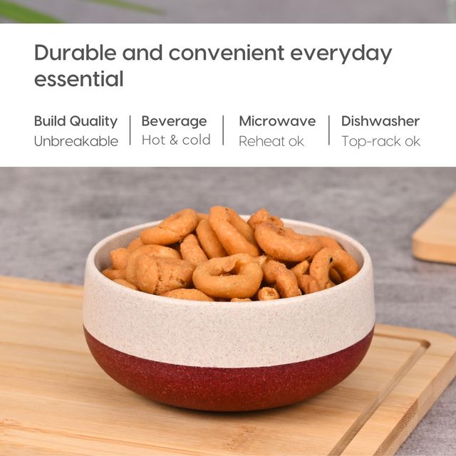 Eha Soup Bowls & Spoons | 250 ml | Set Of 6 - Multi Color