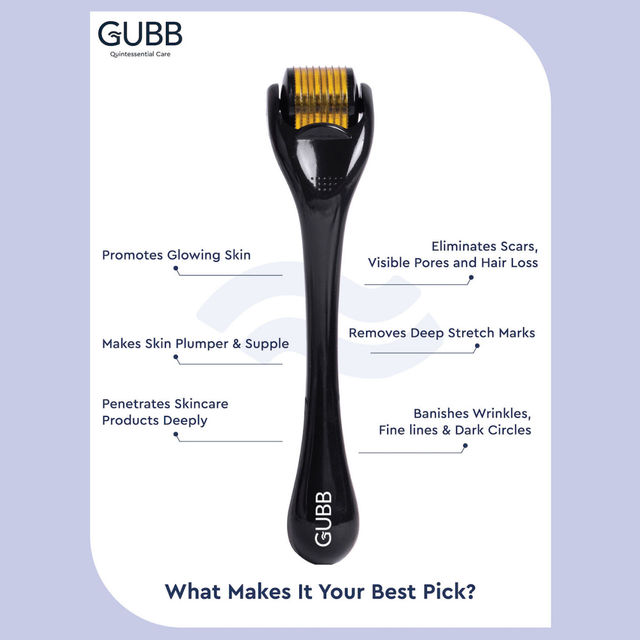Gubb Derma Roller Golden Black