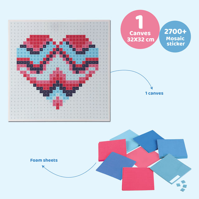 Jackinthebox Stick 'N' Stack Heart - Art & Craft Kit