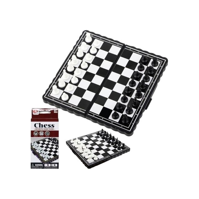 Fablue Mini Foldable Magnetic - Pocket Size Travel Chess Board Game
