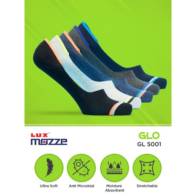 Lux Mozze Men's Solid Cotton Ankle Socks | Assorted - Free Size