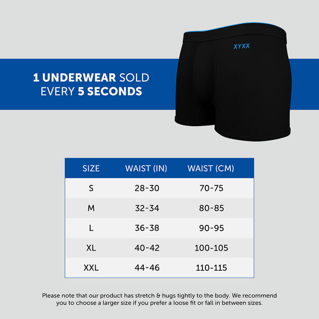 XYXX Uno IntelliSoft Micro Modal Solid Trunk | Men's Innerwear | Pack of 1 | Black- XL