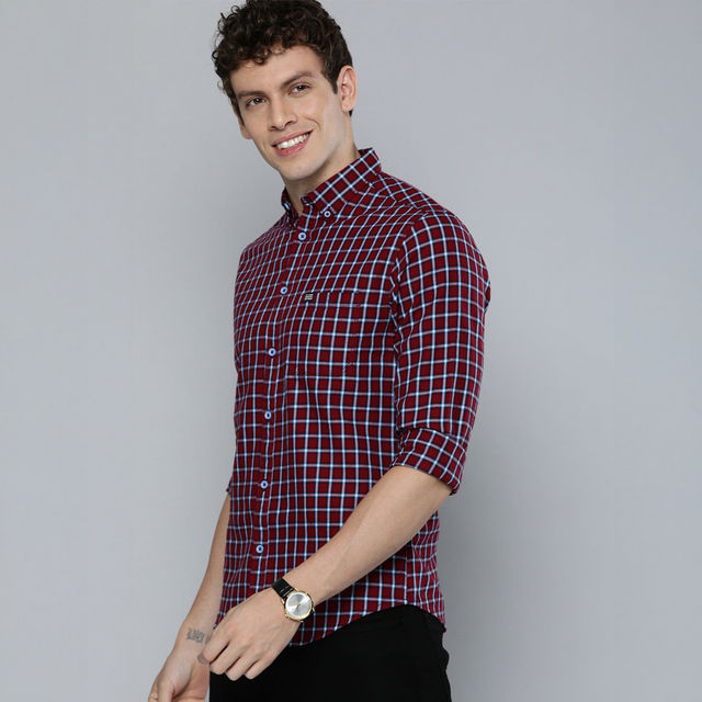 Buy The Indian Garage Co Men's Slim Fit Checkered Casual Shirt