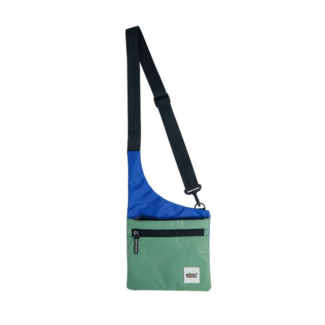 MONKEY TROOPERS Perfo Crossbody - Lightweight, Ergonomic, Quick-Access, 0.5L Bag | Blue-Green