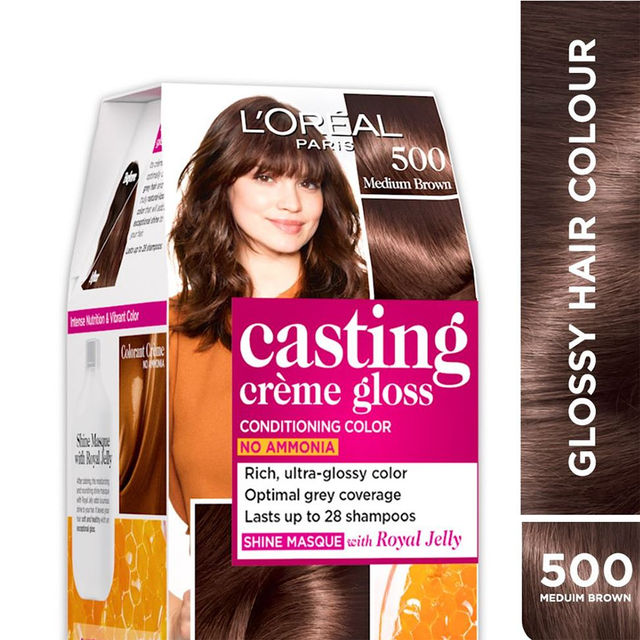 L'Oreal Paris Casting Creme Gloss Hair Color, Medium Brown 500