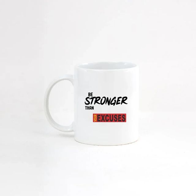 Clay Craft Fine Ceramic Swiss Rez27 Microwave Safe Coffee Mug With Be Stronger Quote | 360 ml