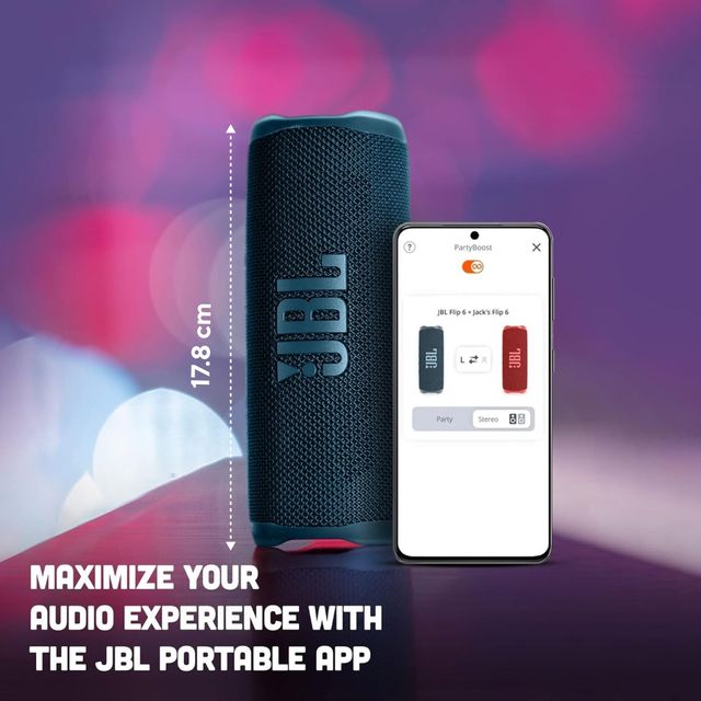 JBL Flip 6 Wireless Portable Bluetooth Speaker With JBL Pro Sound (Without Micblue)