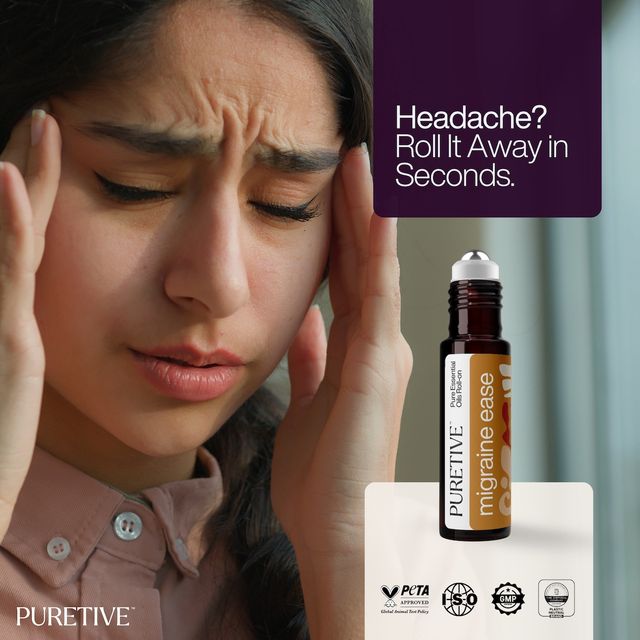 Puretive Migraine Ease Roll-On for Migraine , Headache and Sinus Relief