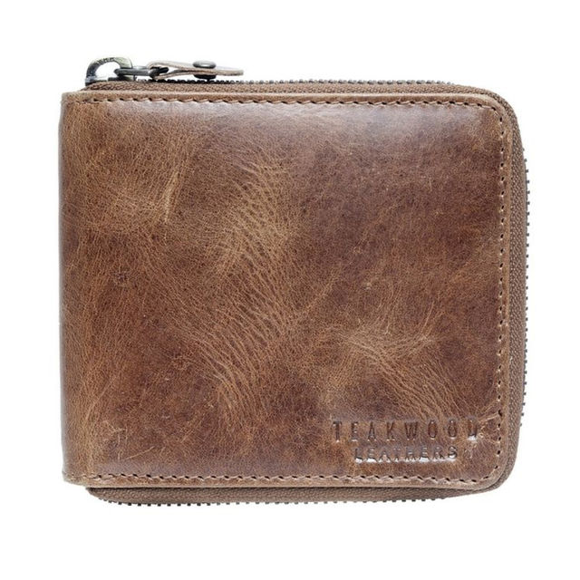 Teakwood Men's Genuine Leather Bi-fold Wallet | Brown