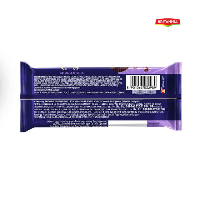 Britannia Pure Magic Choco Stars | Chunky Chocolate Topped Cookie