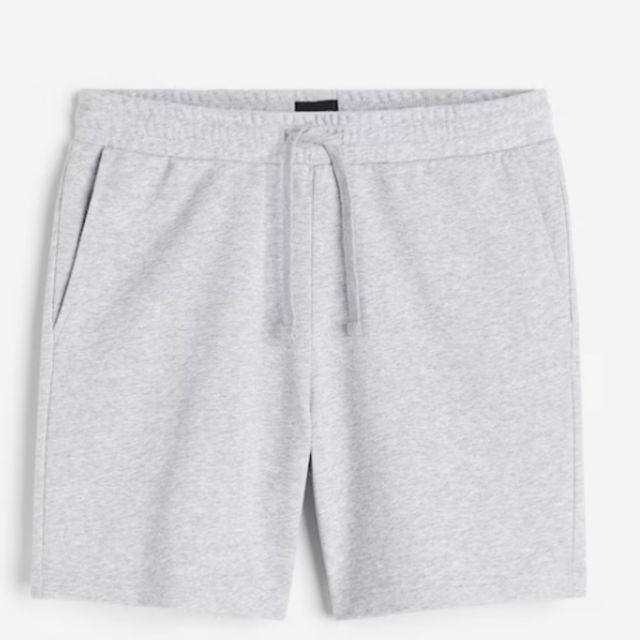 EQL Men's Pure Cotton Shorts | Light Grey Melange - L