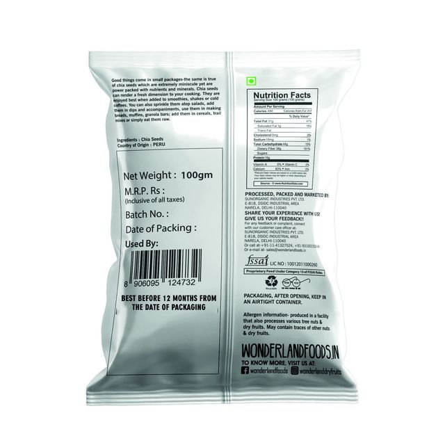 Wonderland Foods Chia Seeds