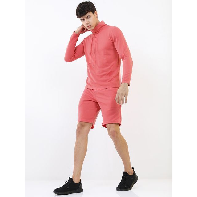 Ketch Men Solid Fuchsia Polo Collar Regular Fit T-Shirt | Red | S