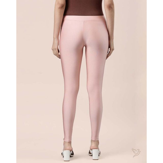 Twin Birds Women's Shimmer Legging | Pink Champagne - L