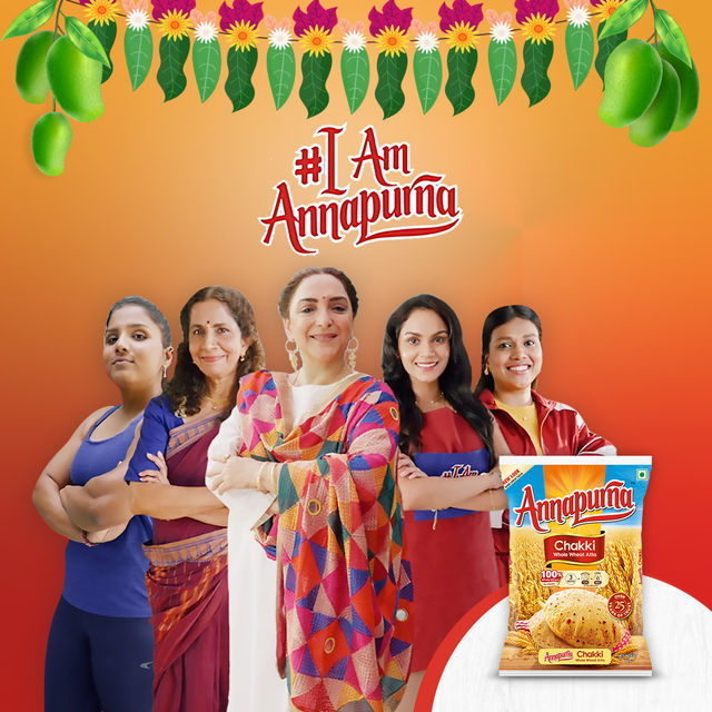 Annapurna Chakki Whole Wheat Atta/ 100% Whole Wheat, No Maida