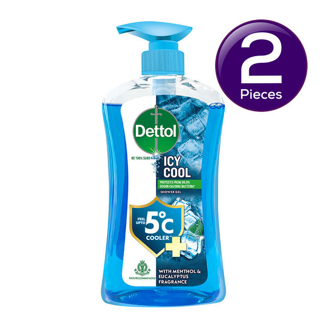 Dettol Body Wash and shower Gel, Icy Cool Pump 500 ml Combo