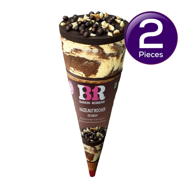 Baskin Robbins Hazelnut Ice Cream Cone 110 ml Combo