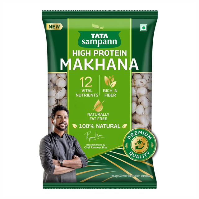 Tata Sampann High Protein Makhana (Foxnut) | Phool Makhana for Prasadam - 100% Natural and Fat Free