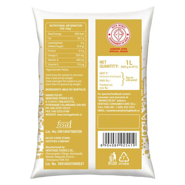 Heritage Ghee | Pouch 1 l Combo
