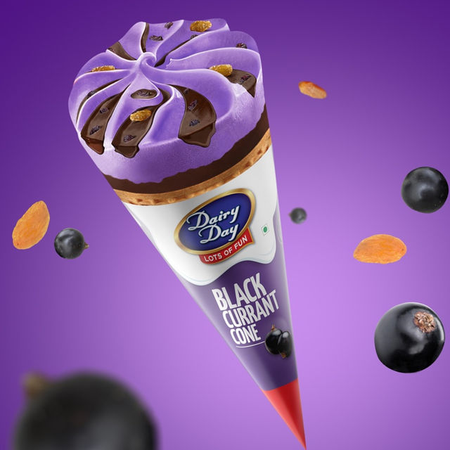 Dairy Day Blackcurrant Ice Cream Cone