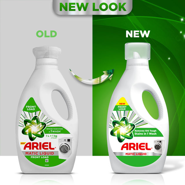Ariel Matic Liquid Detergent Front Load 1 L & Liquid Detergent Front Load Pouch 2 L Combo