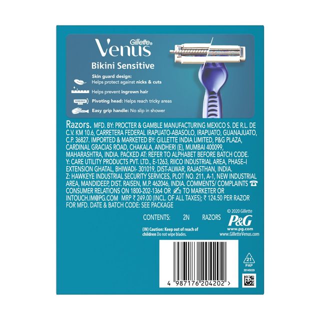 Gillette Venus Bikini Sensitive Hair Removal Razors