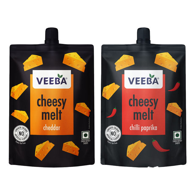 Veeba Cheesy Melt Chilli Paprika Cheesy Spread And Dressing (200g) & Veeba Garlic Cheesy Spread & Dressing Melt Garlic (200g) Combo