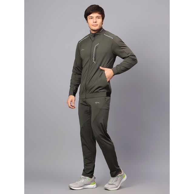 Shiv Naresh Unisex Tracksuit | SNTSW110M | Olive - XL