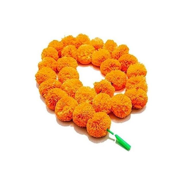 Samsidhi Artificial Marigold Flower Strings - Pack Of 5