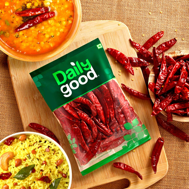Daily Good Chilli Stemless / Guntur Stemless(100gms) & Daily Good Byadgi Chilli(100gms) Combo