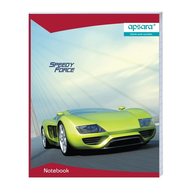 Apsara Kingsize Single Line Notebook | 24 Cm x 18 Cm | Pages - 120 | Assorted