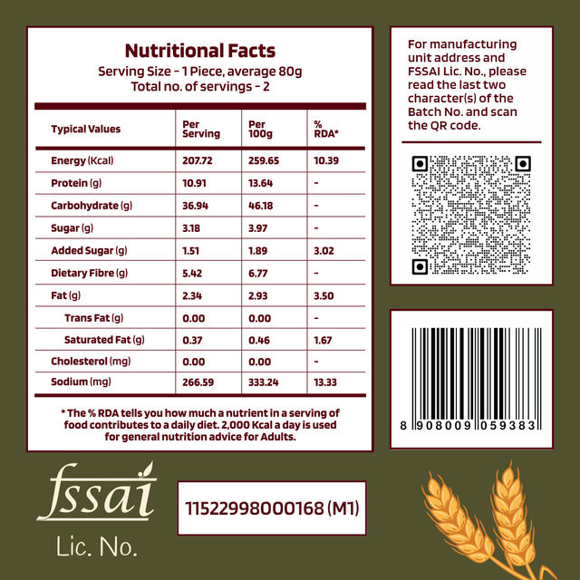 The Health Factory Zero Maida Focaccia Sourdough | Clean Label