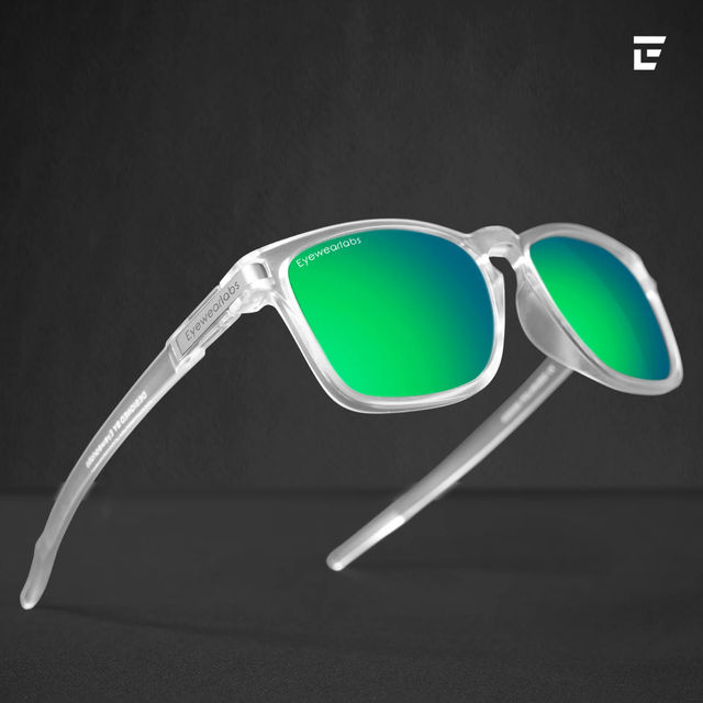 Eyewearlabs Men Sunglassses Crystal Green Wayfarer