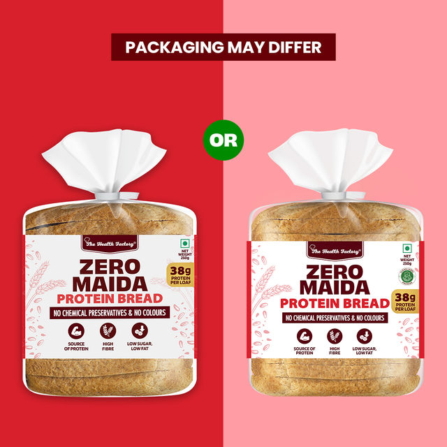 The Health Factory Zero Maida Protein Bread | Clean Label - Not Brown