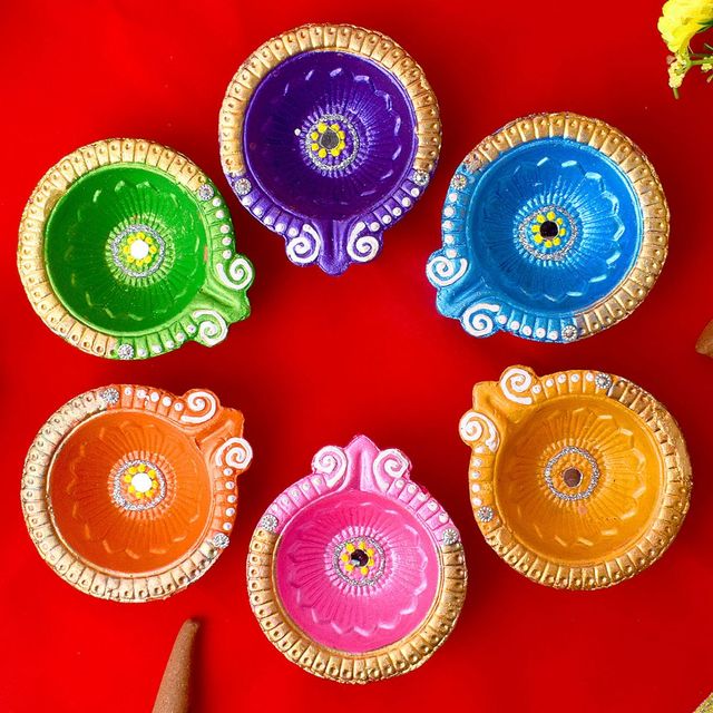 Satvik Clay Diya Set Of 6